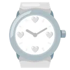 orologio + cuore bianco