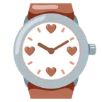 orologio + cuore marrone