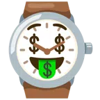 orologio + faccina avida di denaro