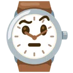 orologio + faccina con sopracciglia alzate