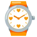orologio + cuore arancione