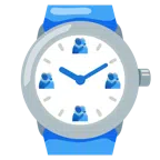 orologio + persone che si abbracciano