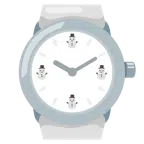 Armbanduhr + Schneemann ohne Schneeflocken
