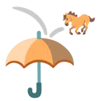parasol + koń