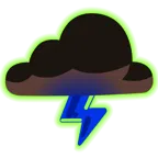 radioactive + cloud with lightning