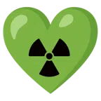 radioactive + green heart