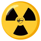 radioactive + heart with ribbon