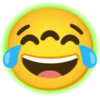 radioactive + face with tears of joy