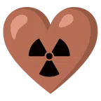 radioactive + brown heart