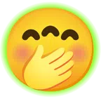 radioactive + face with hand over mouth
