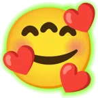 radioactive + smiling face with hearts
