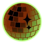 radioactive + mirror ball