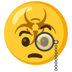 biohazard + face with monocle