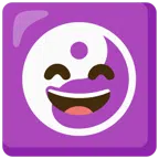 yin yang + grinning face with smiling eyes