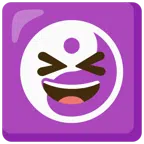yin yang + grinning squinting face