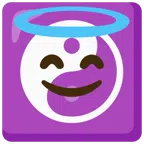 yin yang + smiling face with halo