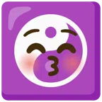yin yang + kissing face with closed eyes