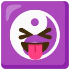 yin yang + squinting face with tongue