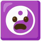 yin yang + frowning face with open mouth