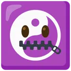 yin yang + zipper-mouth face