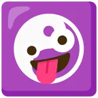 yin yang + zany face