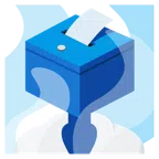 hot springs + ballot box with ballot
