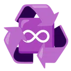 recycling symbol + infinity
