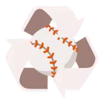 recycling symbol + baseball