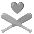 Baseball + graues Herz