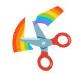 Schere + Regenbogen