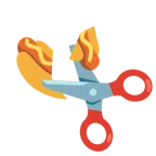 Schere + Hotdog