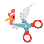 Schere + Huhn