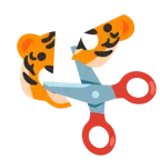 Schere + Tigergesicht