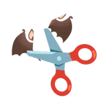 Schere + Fledermaus