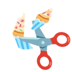 Schere + Cupcake