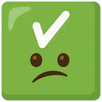 check mark button + confused face