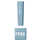 red exclamation mark + FREE button