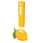 red exclamation mark + lemon