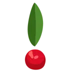 red exclamation mark + cherries