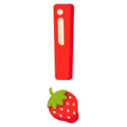 red exclamation mark + strawberry