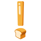 red exclamation mark + bread