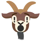 red exclamation mark + goat