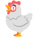 red exclamation mark + chicken