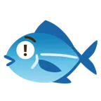 red exclamation mark + fish