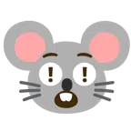red exclamation mark + mouse face