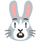red exclamation mark + rabbit face