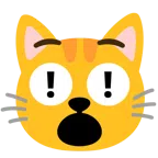 red exclamation mark + cat face
