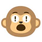 red exclamation mark + monkey face