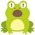 red exclamation mark + frog