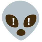 red exclamation mark + alien